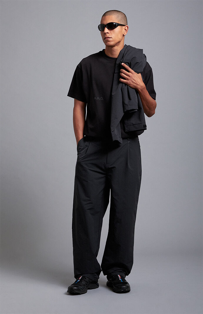 A.R.C. Active Black Baggy Trouser Pants | Pacsun