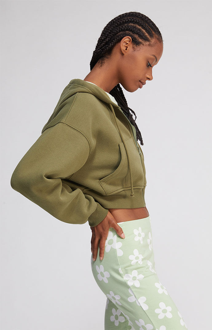 Pacsun cropped zip 2025 up