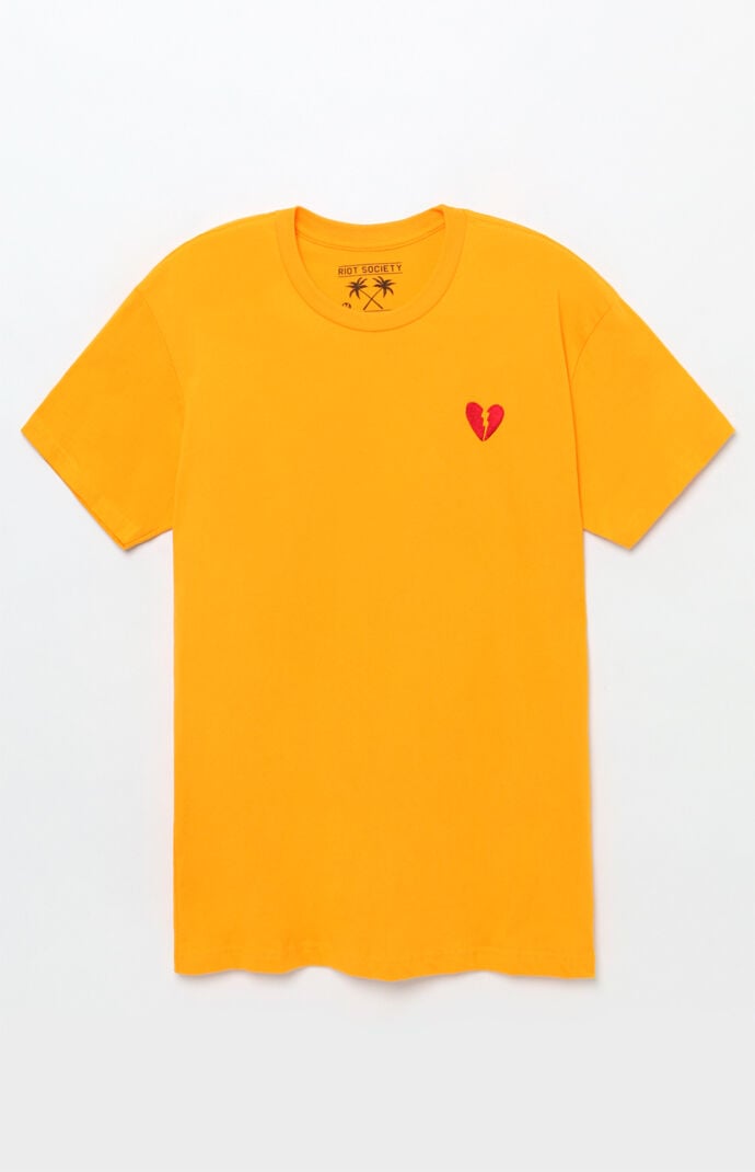 Riot Society Heart Embroidered T Shirt Pacsun