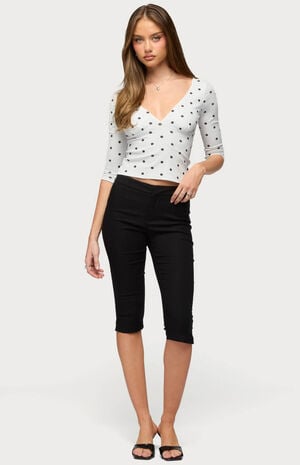 Katey V Neck Polka Dot Top image number 4