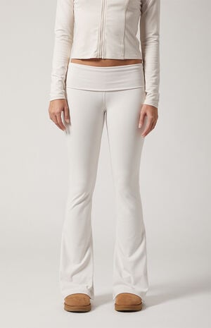 PAC WHISPER Active Fold-Over Waistband Flare Yoga Pants image number 3