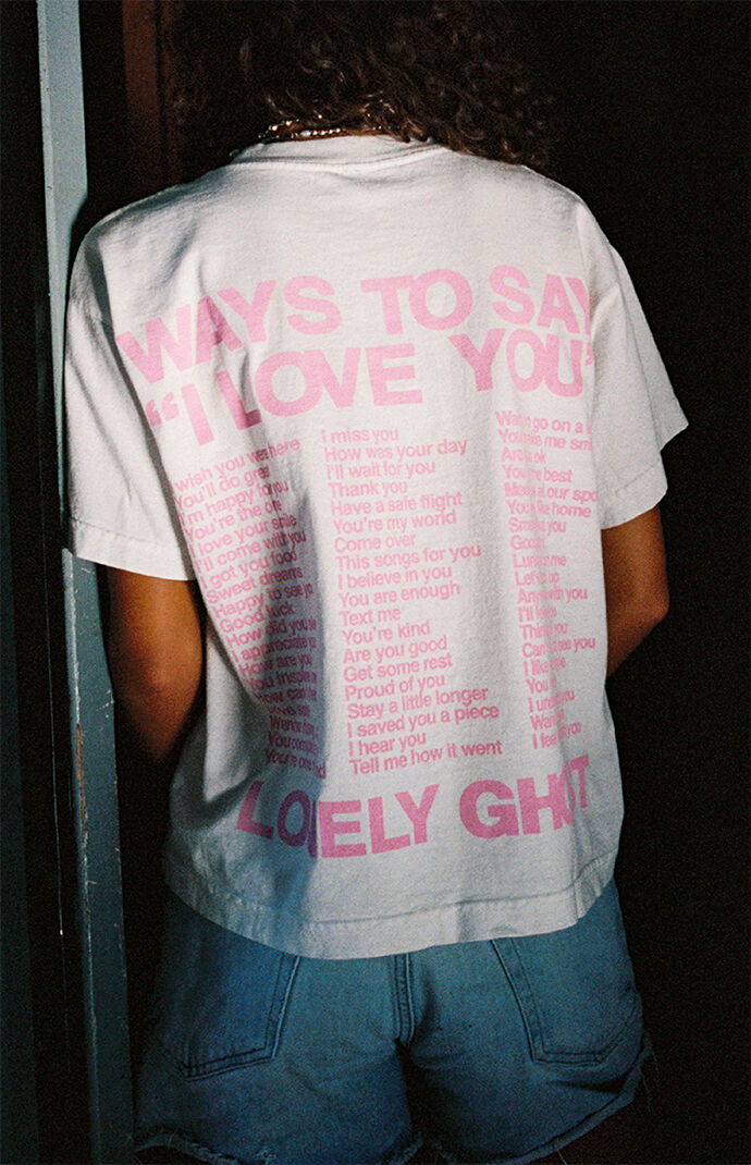 LONELY GHOST White Ways To Say I Love You T-Shirt