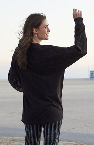 Black Los Angeles Long Sleeve T-Shirt image number 3