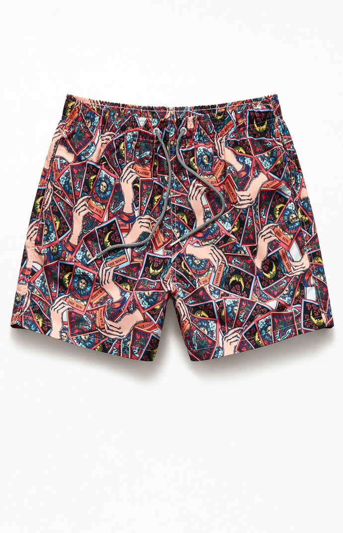 Tarot Cards 15" Swim Trunks