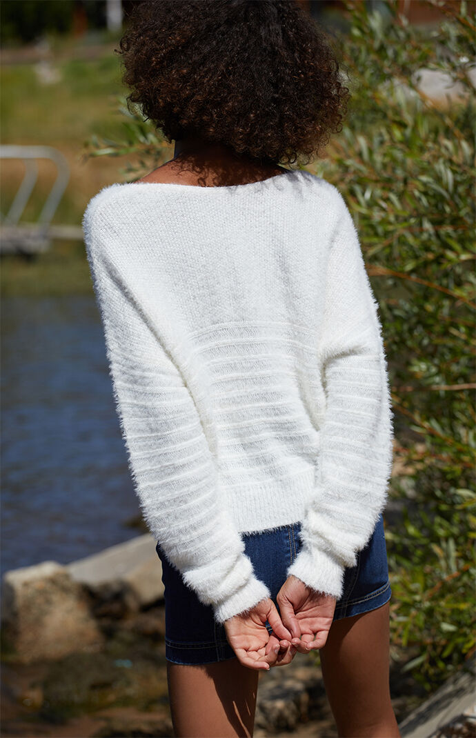 Fuzzy Horizontal Dolman Sweater