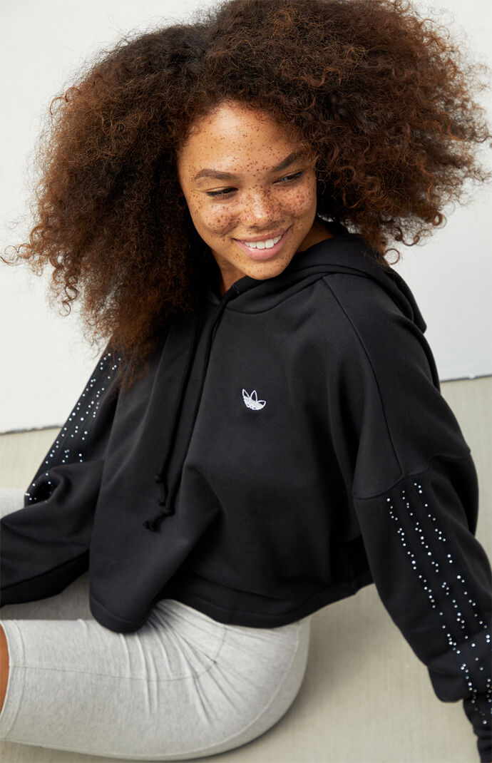 adidas white cropped hoodie