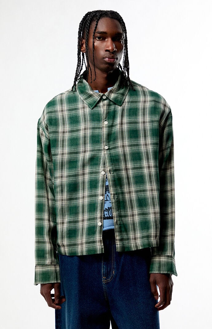 Pacsun Halo Plaid Long Sleeve Shirt