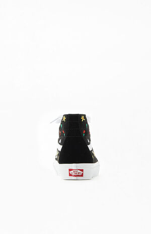 Black Embroidered Sk8-Hi Tapered Sneakers image number 3
