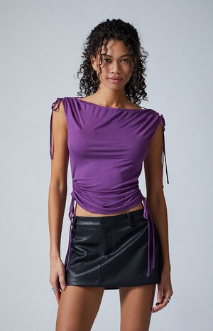 Mara Cinched Tied Tank Top image number 2