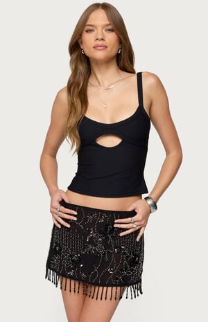 Karin Cut Out Ribbed Tank Top image number 1