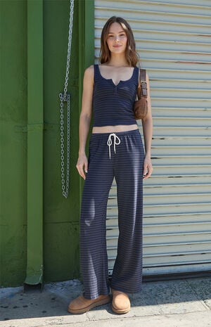 Blue & Black Striped Dalis Tank Top image number 4