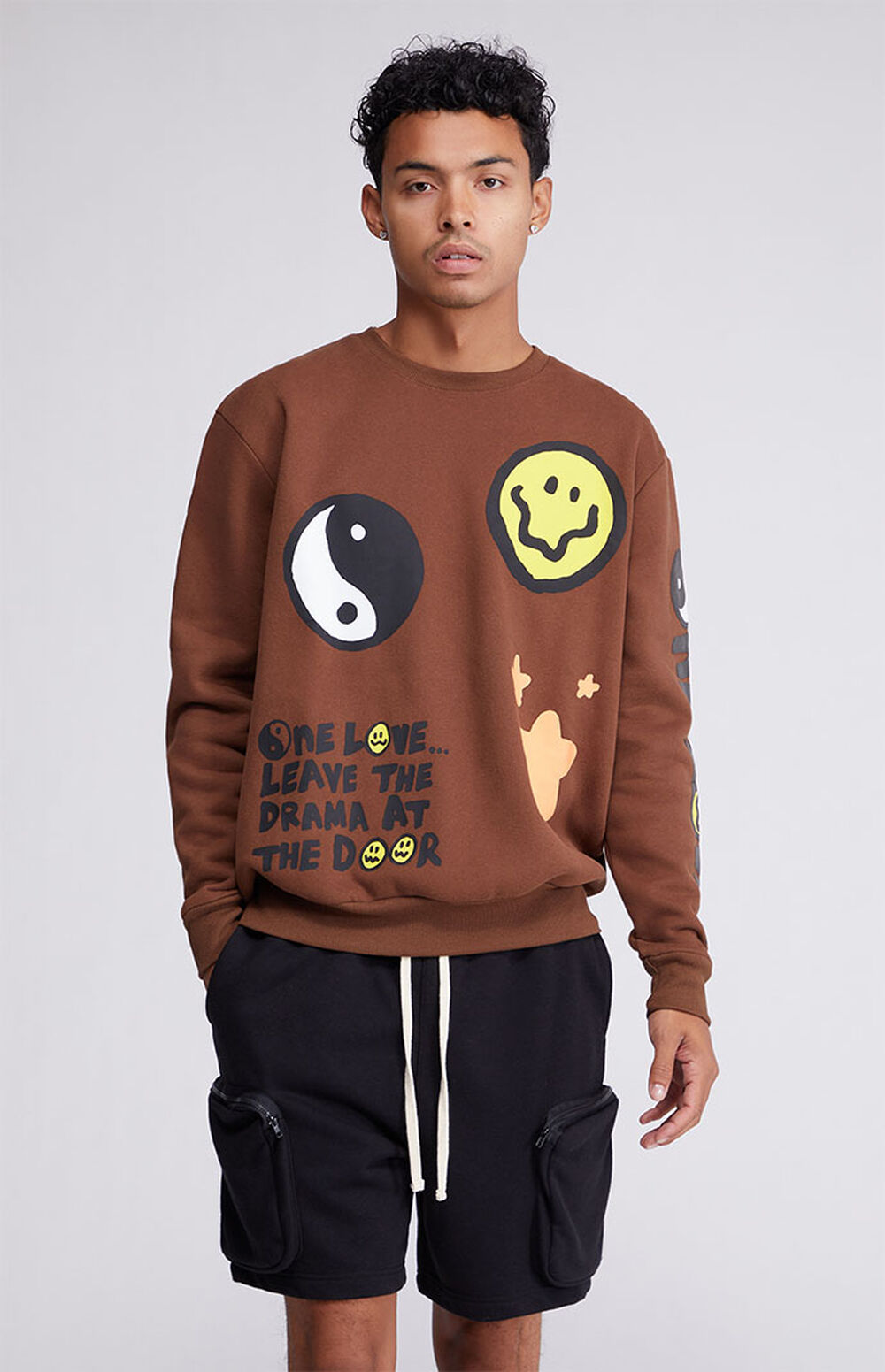 PacSun Need No Drama Crew Neck Sweatshirt PacSun