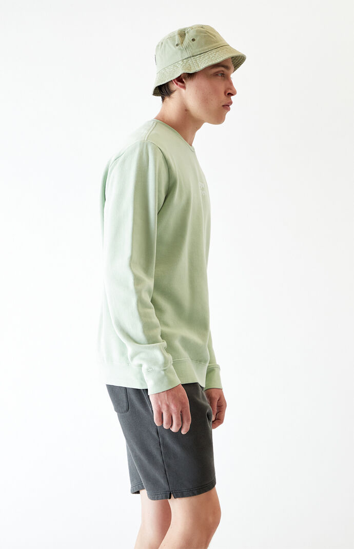 Vintage Wash Embroidered Crew Neck Sweatshirt