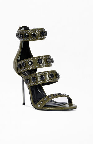 Women's Antonia Olive Stiletto Sandals image number 2