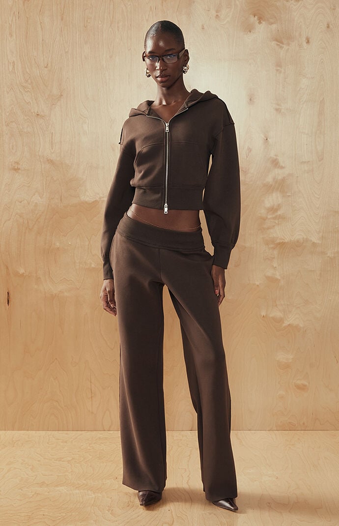 The ROSE BY Sami MIRO Zip Up Cropped Hoodie