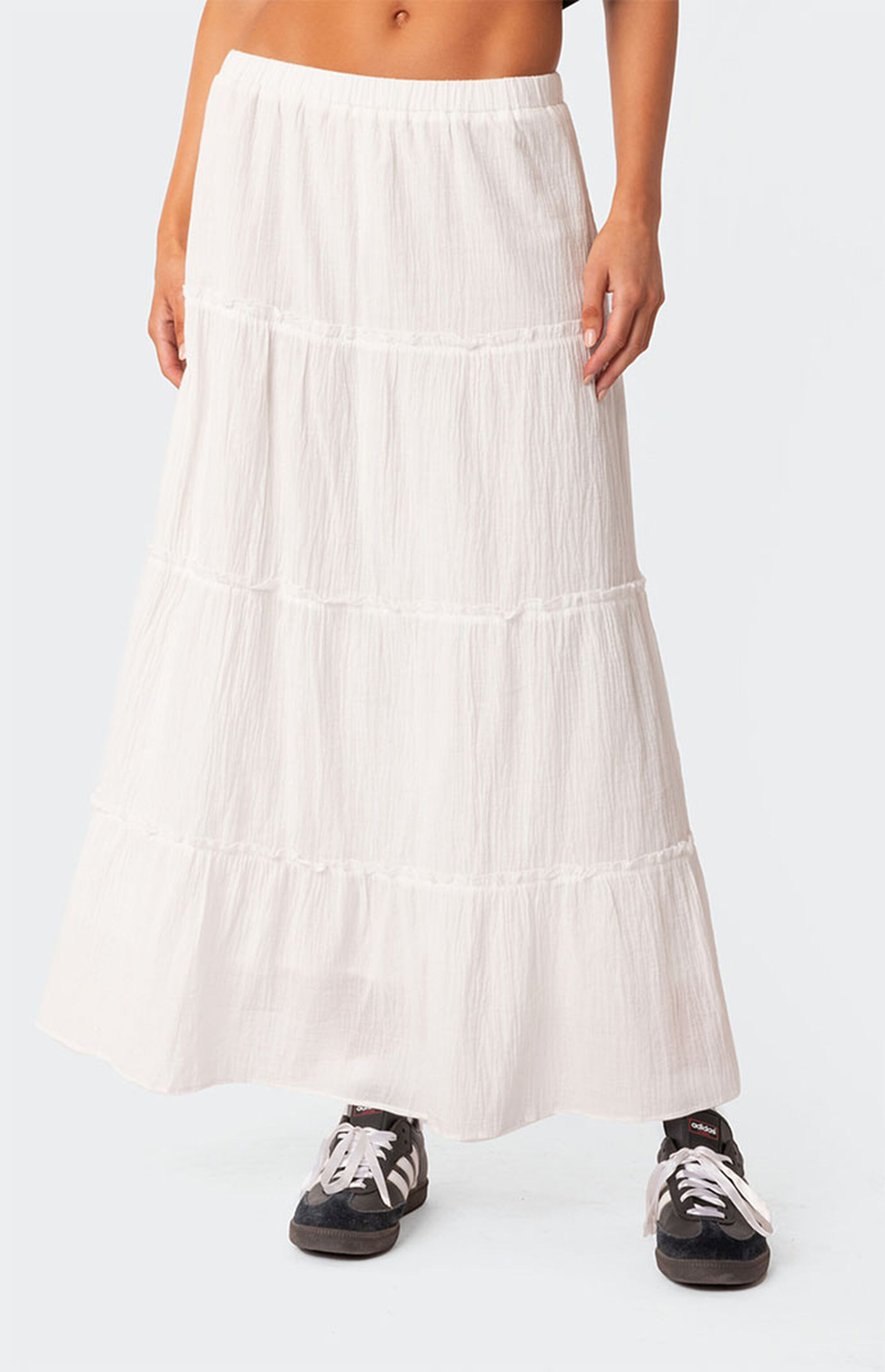 Margot Check Tiered Skirt
