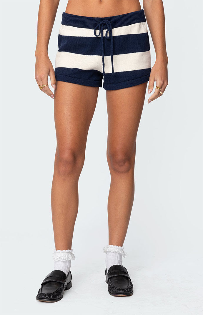 Edikted Riley Striped Knit Shorts | PacSun