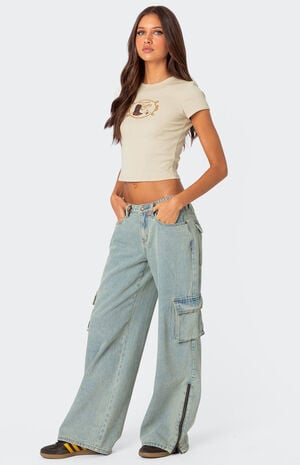 Andi Low Rise Cargo Jeans image number 1