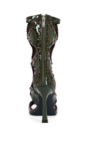 Women's Indrani Olive Gladiator Stiletto Sandal Booties image number 3