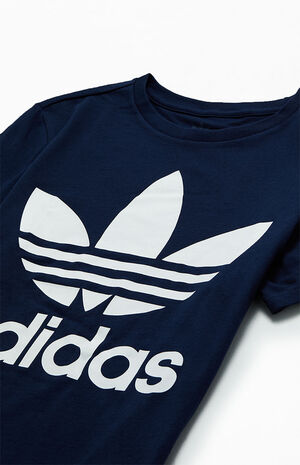 Kids Navy Trefoil T-Shirt image number 2