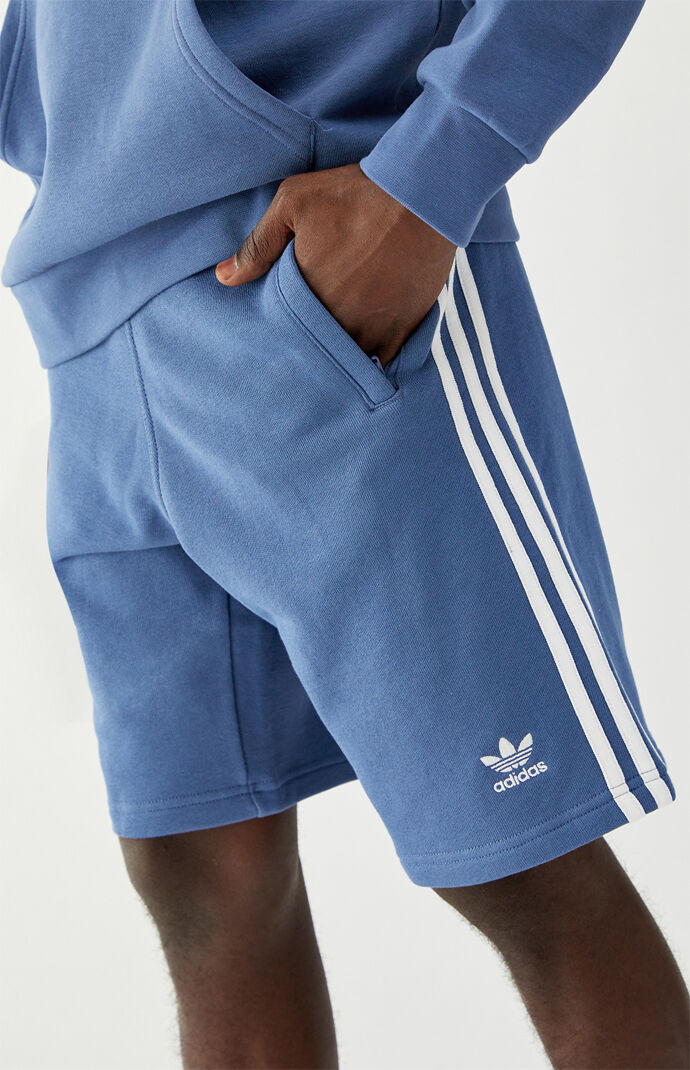 Blue 3-Stripes Sweat Shorts