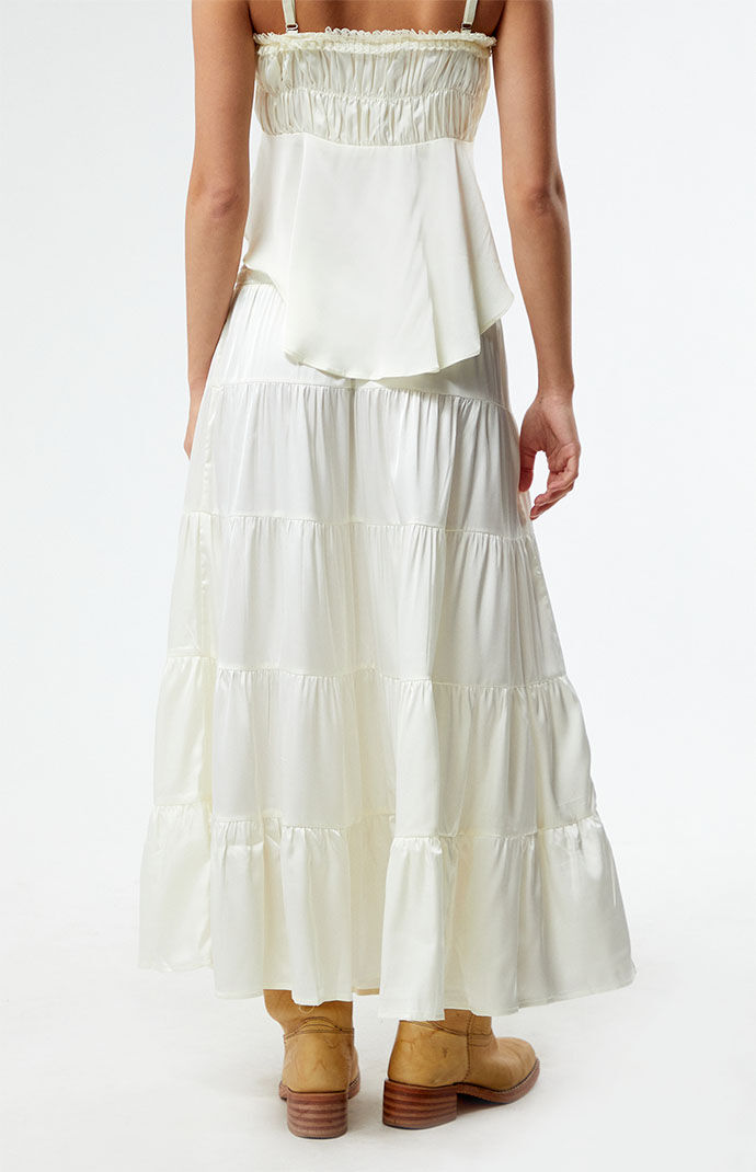andmary Kiera tiered skirt ベージュ S ANDMARY】Keira tiered set up