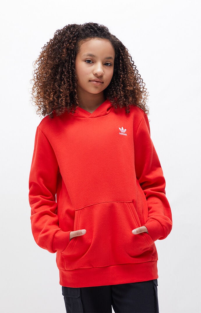 Red adidas on sale hoodie pacsun