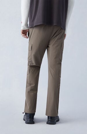 Performance Brown Straight Cargo Pants image number 4