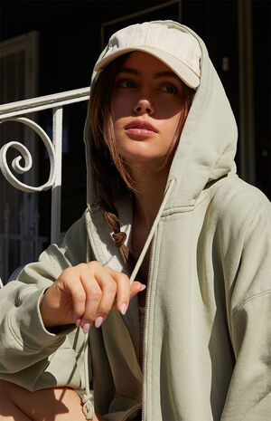Pale Green Full Zip Hoodie image number 2