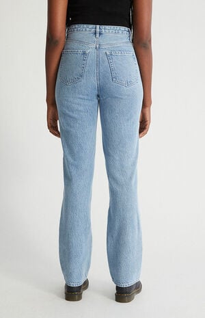 Eco Flower Light Blue Boyfriend Jeans image number 6