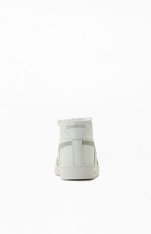 Women's White & Green Club C High Top Sneakers image number 3