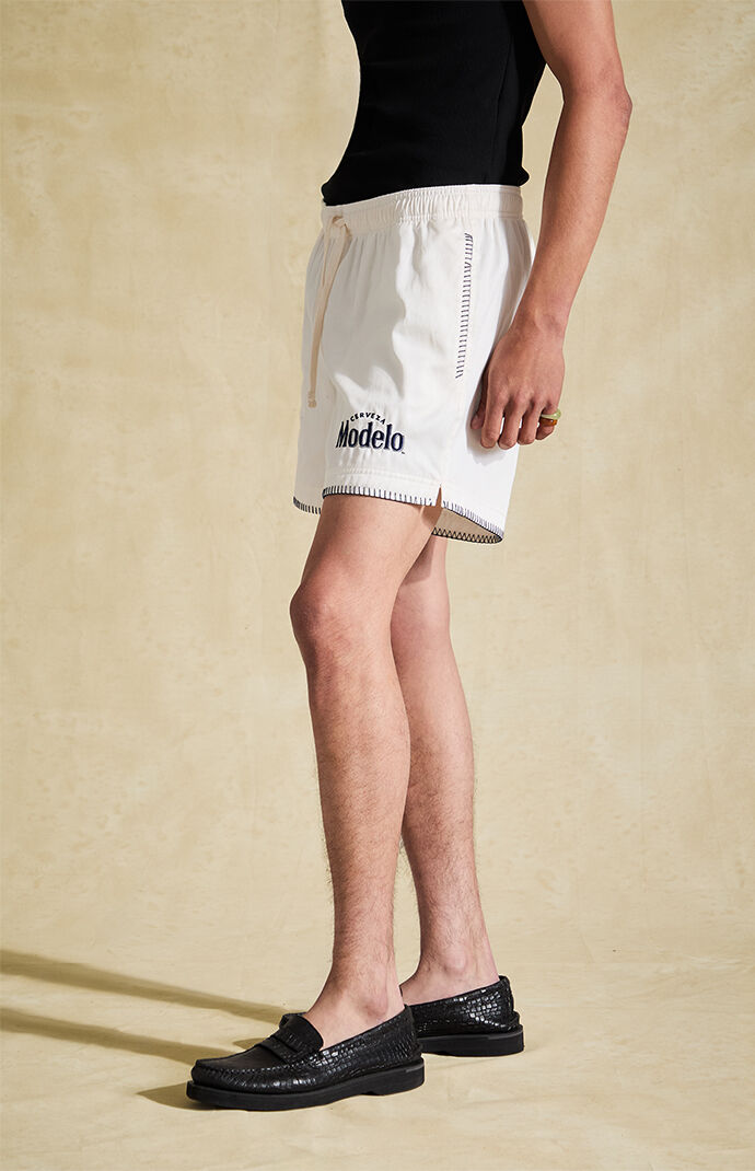 Modelo Blanket Stitched Logo Shorts