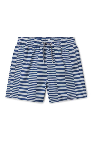 Kids Elsa Stripe 5.5" Swim Trunks image number 1