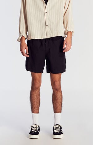 Black Cole Slubby Volley Shorts Black Cole Slubby Volley Shorts image number 2