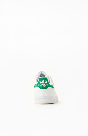 Kids White & Green Stan Smith Shoes image number 3