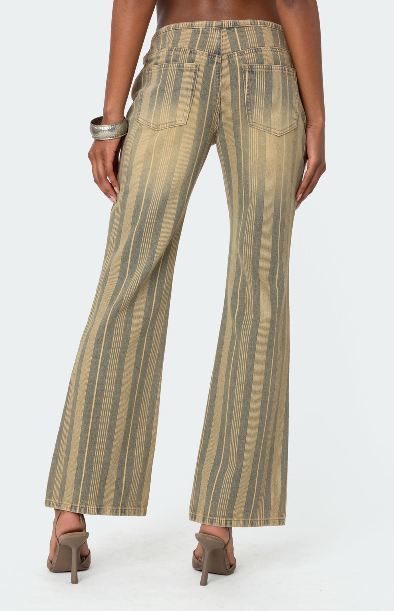 Edikted Eternity Pinstripe Flare Jeans PacSun