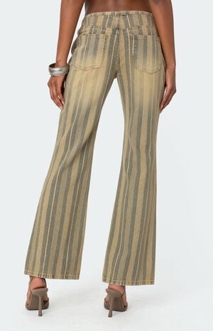 Eternity Pinstripe Flare Jeans image number 5