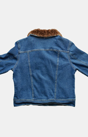 2000s Fur Denim Jacket image number 4