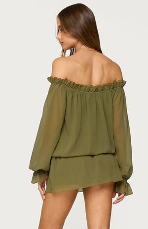 Delphine Off Shoulder Chiffon Romper image number 3