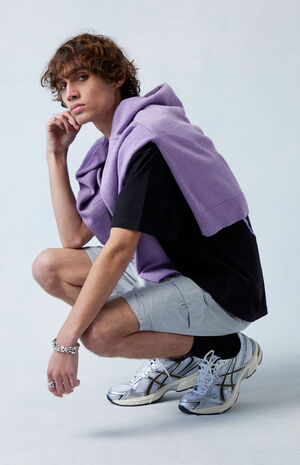 Gray Nylon Cargo Shorts image number 2