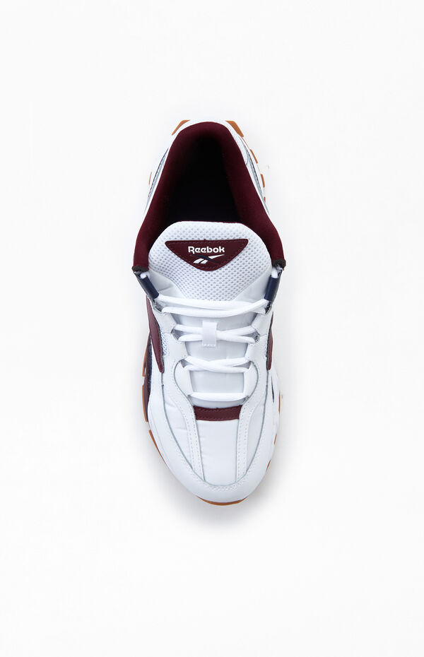 Reebok White & Burgundy EVZN Shoes PacSun