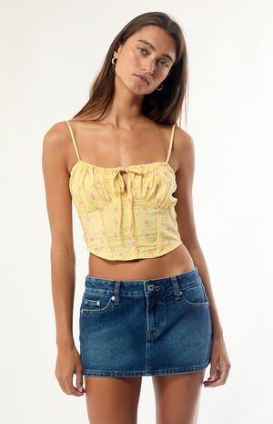 Sun Catcher Floral Cropped Tank Top image number 3