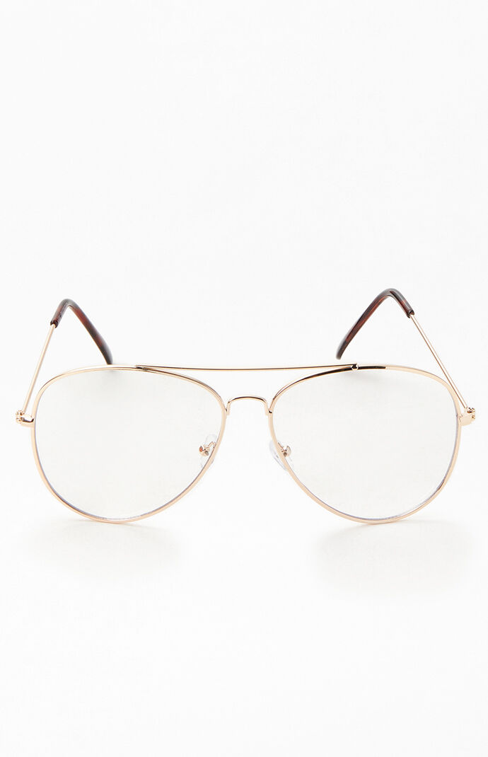 Clear Metal Aviator Readers
