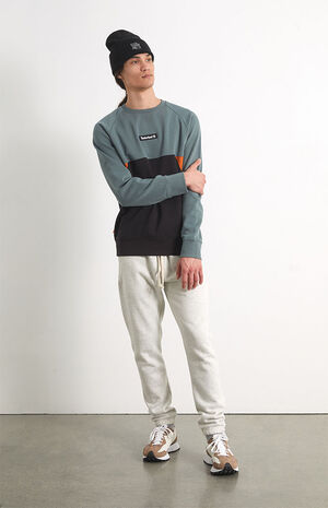 Organic Box Logo Colorblock Crew Neck Sweatshirt image number 4