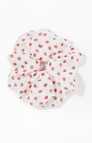 Oversized Strawberry Scrunchie image number 1