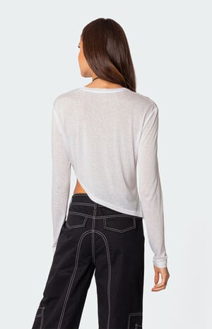 Asymmetric Long Sleeve T-Shirt image number 4