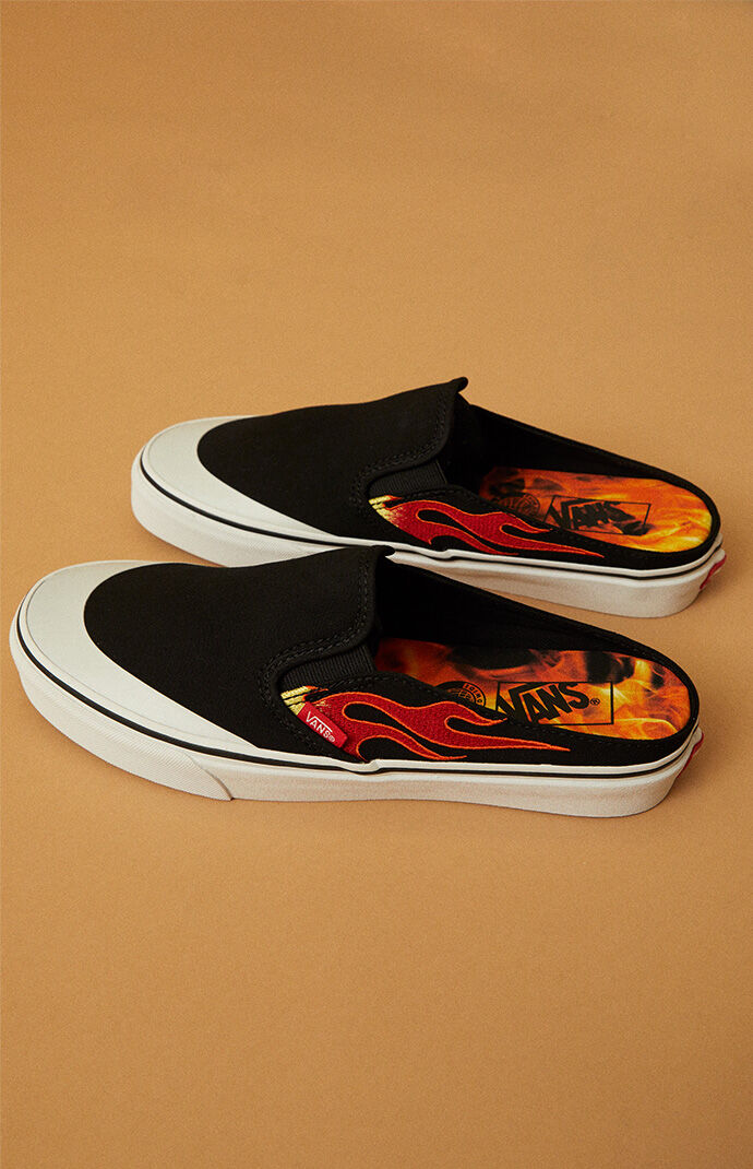 Vans x A$AP Worldwide Black & Red Classic Slip-On Shoes | PacSun