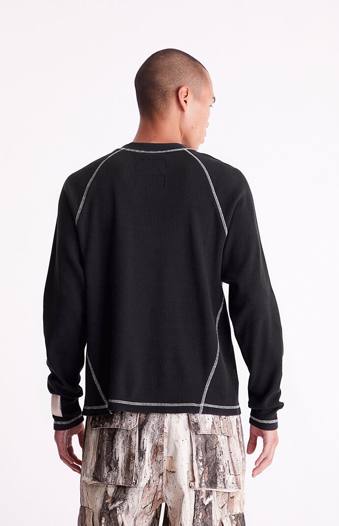 Long Sleeve Waffle Knit T-Shirt – On Sale Now with Up to 51