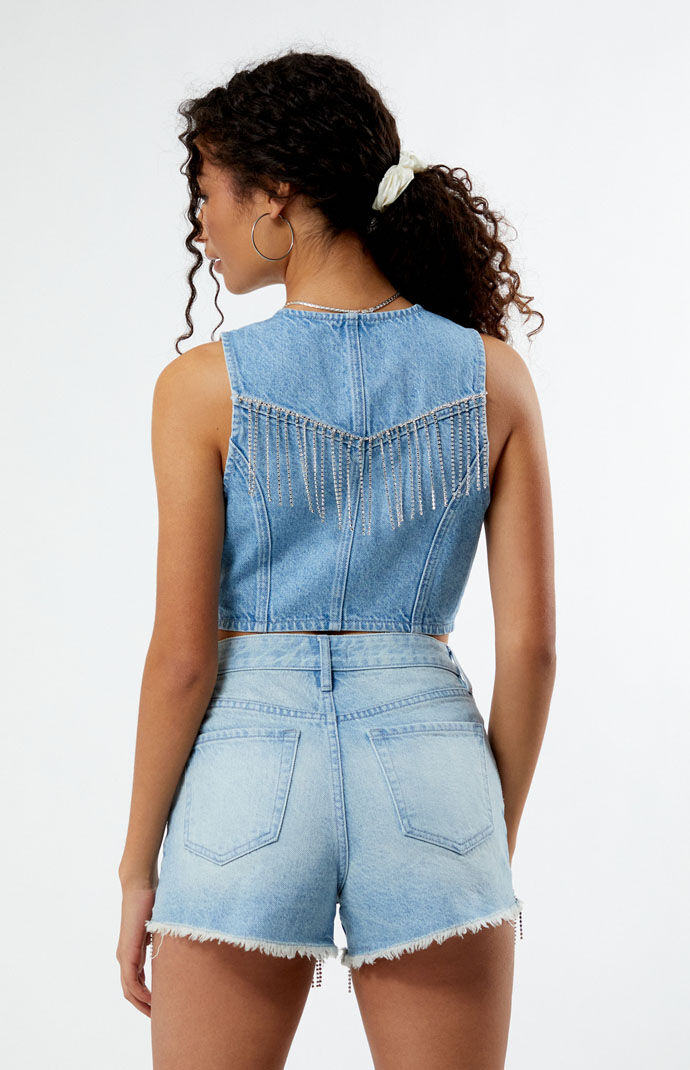 一番人気物 PacSun PacSun | Vest Denim V-Neck Indigo Light パンツ
