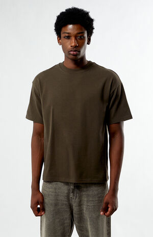 Brown Textured T-Shirt image number 1